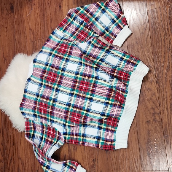 Y2K ELISABETH Liz Claiborne Cotton Knit Grandpa Cotton Knit Sweater - Picture 2 of 4